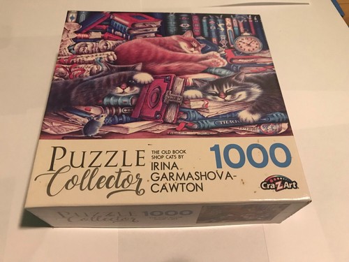 Puzzle Collector 1000 Piece Puzzle - The Old Book Shop Cats - Irina Garmashova-C - 第 1/1 張圖片