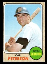 1968 Topps #188 Cap Peterson Washington Senators