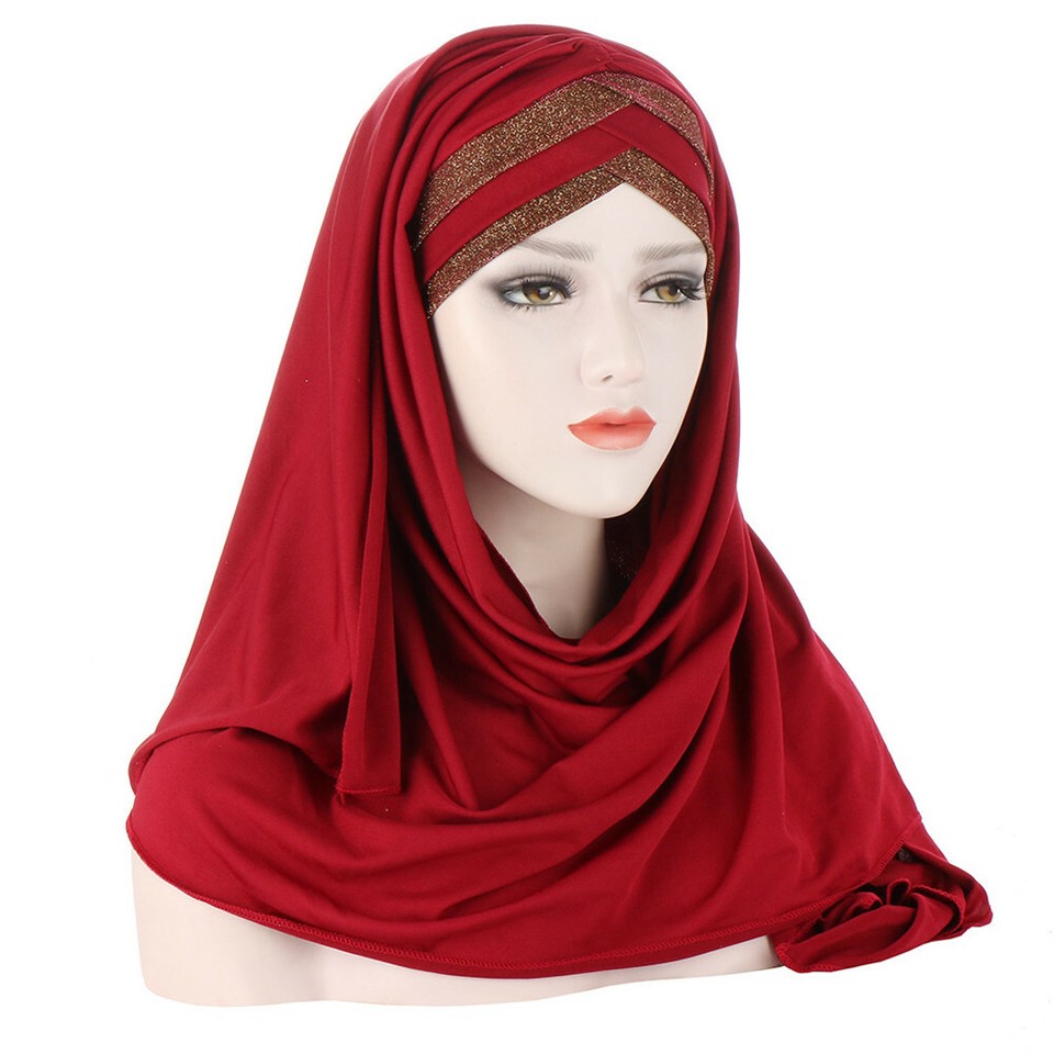 Women Hijab Amira Scarf Shawl Ramadan Instant Turban Wrap Muslim
