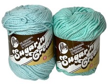 2 Skeins Sugar 'n Cream Cotton Yarn Beach Glass  Robins Egg 2.5 Oz NEW
