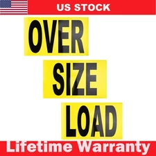 3 IN 1 Warning Magnetic Oversize Load Signs Yellow For Safe Hauling 12" x 60"
