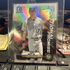 2021 Bowman Chrome Bobby Witt Jr Positional Promise REFRACTOR - Royals
