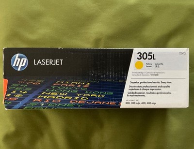 New HP 305L Yellow OEM LaserJet Print Toner Cartridge Pro 300 300mfp 400 400mfp