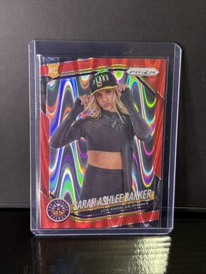 2025 Panini Prizm WNBA Sarah Ashlee Barker Variation #142 Red Seismic /249 (RC)