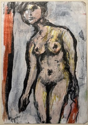 Arthur Degner (1888-1972) expressiver  Akt  um 1925, MT, signiert u.l.