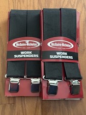 2 Sets - New McGuire Nicholas 115 BLACK Work Suspenders 1DM-115