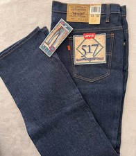 NEW Vintage LEVIS 517 Orange Tab Men's 42x32 DEADSTOCK Dark Wash 90's USA - NOS
