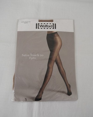 Wolford Satin Touch 20 Damen Strumpfhose Gr. L Gobi Nylon Feinstrumpfhose 20