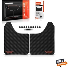 2 Pcs Black Universal Splash Guards Mud Flaps Mudflaps Mudguard Fender Flares...