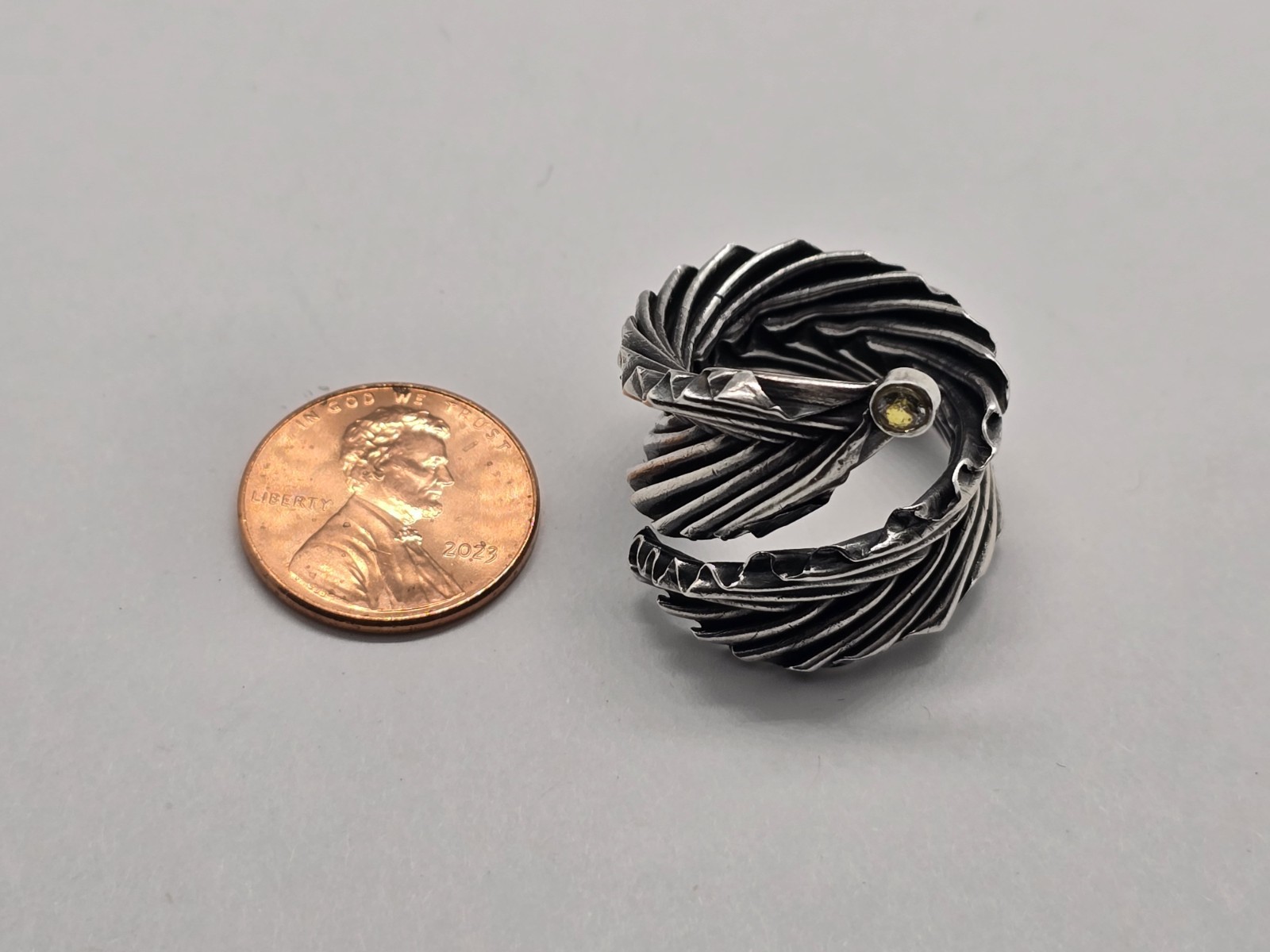 Sterling Silver Leaf Metamorphosis Ring - image 7