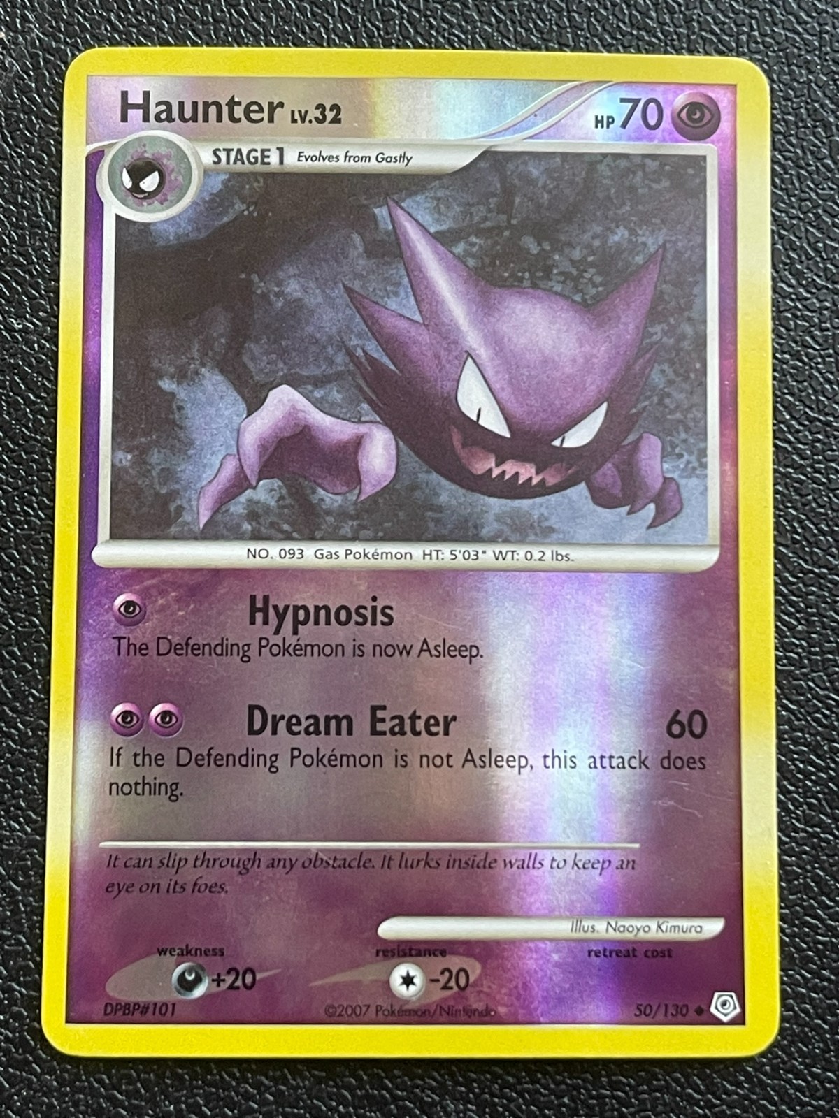 POKEMON HAUNTER LV.32 #50/130 UNCOMMON REVERSE HOLOFOIL NM DIAMOND & PEARL CARD