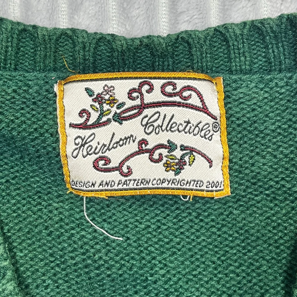 VTG Heirloom Collectibles Ugly Christmas Sweater Vest Holiday Santa Sleigh *Size - Image 2 of 4