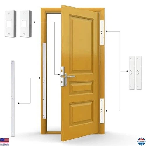 Ultimate Door Armor MAX Security Kit - 5-Piece Reinforcement Set - Quick Install