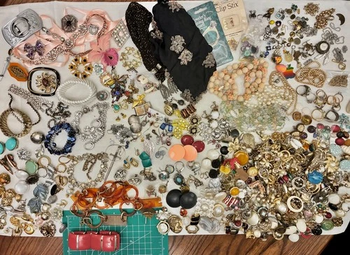 Vintage to Now Costume Estate Jewelry Lot Repair Wear Craft Harvest Some Signed