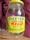 Vintage Original Meeter's Brothers Wisconsin Kraut  2lb glass jar w/lid — photo 1