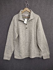 H2H Mens XL Long Sleeve Pullover Sweater Shawl Collar Gray