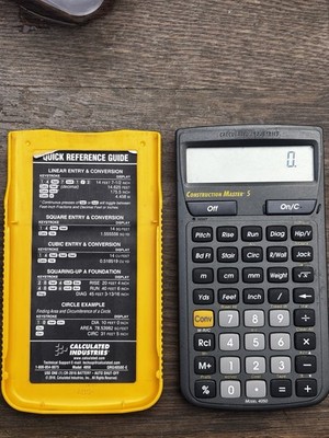 Calculated Industries Construction Master 5 Calculator - Black Yellow Model 4050