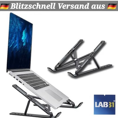 LAB31 Notebook Laptop Ständer Tablet Halter Halterung faltbar 10 Stufige Schwarz