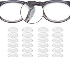 1.0mm Eyeglass Nose Pads 20 Pairs Stick On Silicone Anti-Slip Adhesive Nose Pads