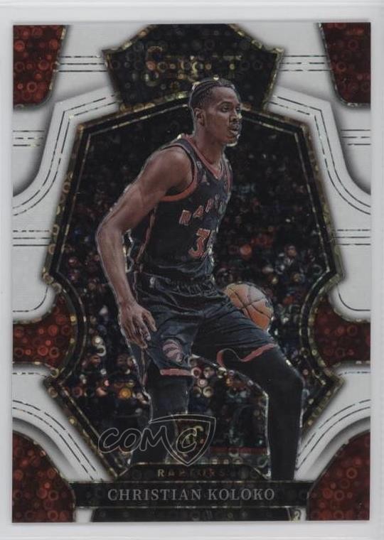 2022 Panini Select Premier Level White Disco Prizm 39/75 Christian Koloko 19fe