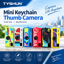 6x Mini Thumb Camera Keychain Digital Camera Portable Compact Photo Video Camera