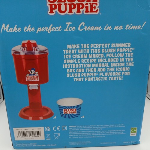 Slush Puppie Eismaschine ergibt 570 ml hausgemachtes Eis verpackt BRANDNEU - Bild 2 von 8