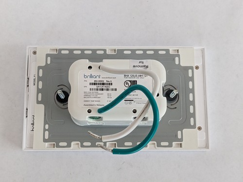 Brilliant Smart Home Control Light Switch Panel BHA-120US-WH1 G1 (Used) F1 - Picture 9 of 14