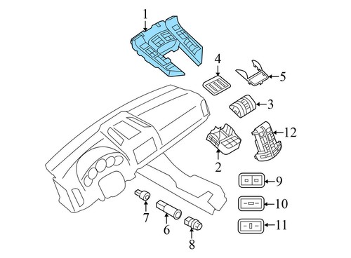 2012-2014 PORSCHE CAYENNE - Right AC Climate Control / TEMP Switch UNIT - Picture 4 of 6