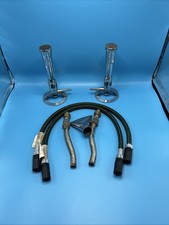 SET OF 2 FISHER, MADE IN THE USA BUNSEN Burners And Hoses And Fan Tip READ