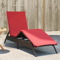 Sonnenliege Mit Kissen Polyrattan Braun Gartenliege Outdoor Terrasse