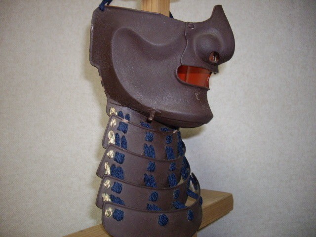 Japanese Antique Menpo Half Face Armor Mask Yoroi Samurai Edo