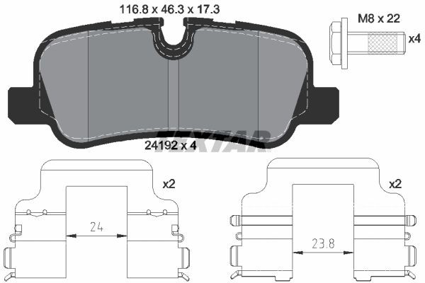 Textar BremsbeläGe Bremsbelagsatz FüR Land Rover Discovery IV L319 LR015519-image