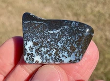 Polished Medicine Bow Plume Agate Cabochon Preform Lapidary High Grade 12g