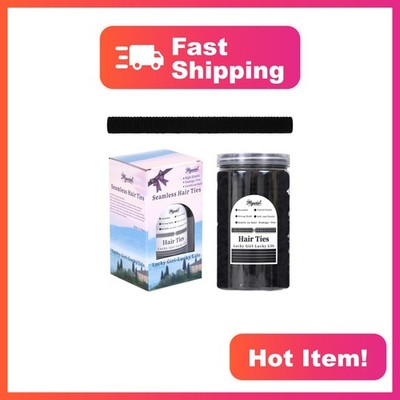 Myweal 500pc Black Baby Hair Ties No Damage