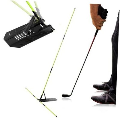 Golf Alignment Stick Holder, Golf Swing Trainer Training Aid, Adjustable Green