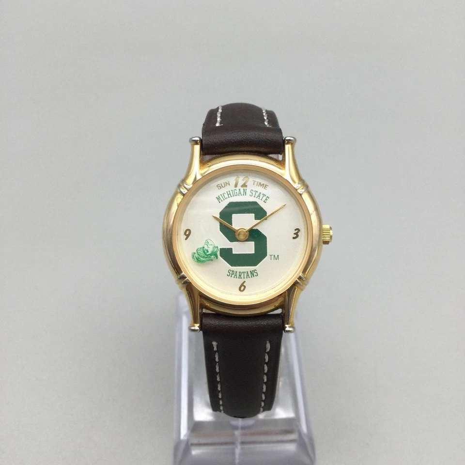 Reloj De Colección Michigan State Spartans Mujer 28mm NCAA Baloncesto Años 90 Batería Nueva Foto 2 de 4