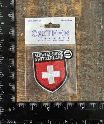 Schweiz-Suisse Switzerland Flag Swiss Travel Souvenir Iron-On Patch MIP