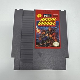 Heavy Barrel Nintendo NES Game Cartridge With Manual & Plastic Case