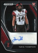2021 Panini Prizm Draft Picks Tariq Thompson Rookie Auto #DPA-TTH GS1