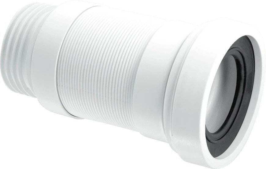 McAlpine WC-F26S 97-107mm Inlet x 3.5""/90mm Outlet Flexible WC Connector, White
