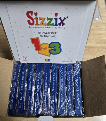 Sizzix Provo Craft/Ellison Shadow Box Number Set 9 Dies Included ...