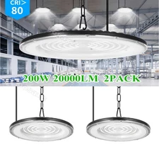 2X 200W UFO LED High Bay Light Shop Lights Fixture Warehouse Gym Industrial Lamp