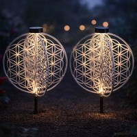 Stecklampe Solarleuchte AußEnlampe Balkonleuchte Erdspieß Blume Led 2Er Set