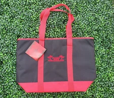 Trader Joe's Cooler Tote Bag Insulated Shopper Black Red Reusable ⚫🔴 NEW