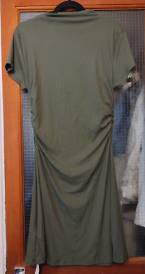 Cider Olive Green Ribbed Stretch Dress Size XL New With Labels | eBay UK