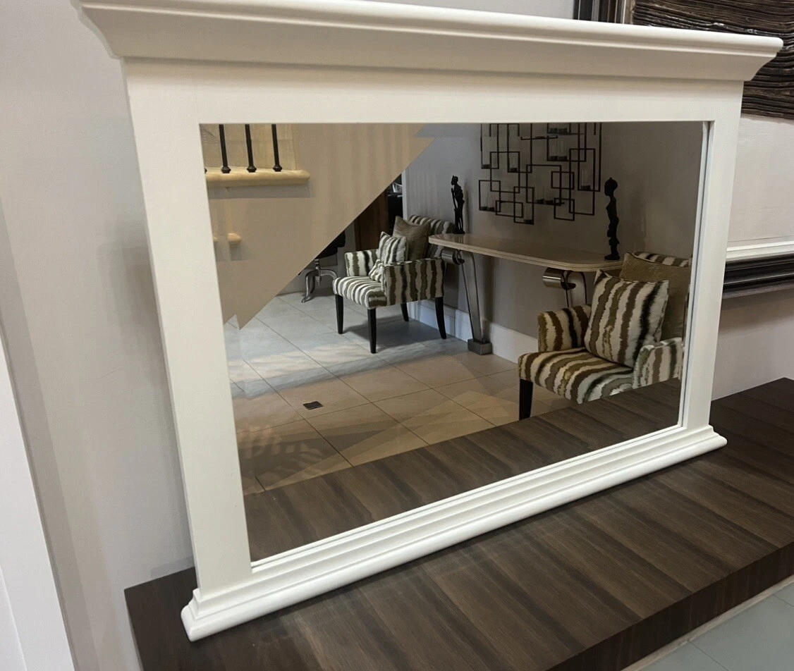 Gallery image 7 for Stunning French Provincial-Style White Framed Rectangular Mirror