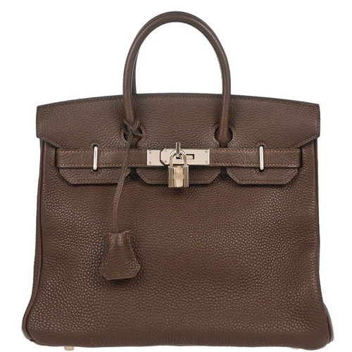 Hermes Chocolat Togo Haut a Courroies 28 Handbag □H 3X 185715