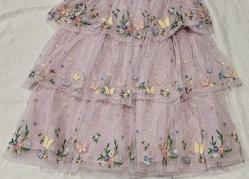 Mini Boden Easter Tulle Embroidered Party Dress Festive Pink NWT New 4-5 - Picture 7 of 11
