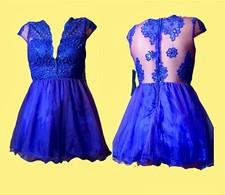 Royal Blue Short Prom Dress By Haute Nites Size 7