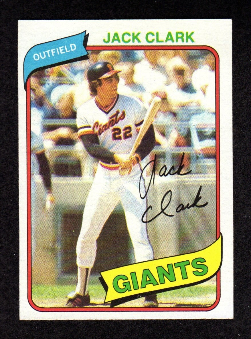 1980 Topps #167 Jack Clark San Francisco Giants Baseball Card NM+